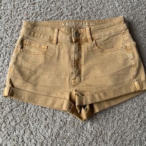 American Eagle Khaki High Waisted Shorts